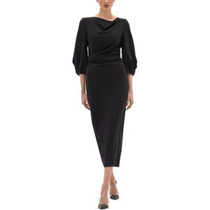 Bgl Womens  Wool-Blend Midi Dress, Black